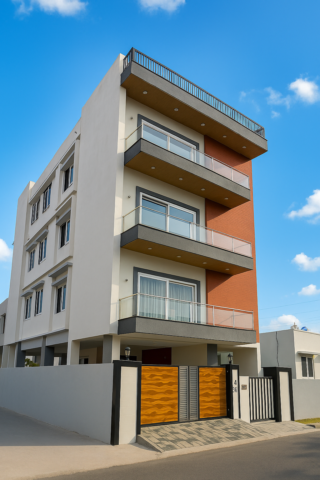 3BHK semi-furnished flat